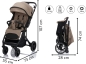 Preview: Fillikid Axis Taupe mit großem Sonnenverdeck und Einkaufskorb