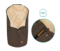 Preview: Fillikid Winterfußsack Braun mit veganem Kunstfell