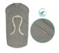Preview: Fillikid Vegan Style Grey Babyfußsack 80 x 45 cm