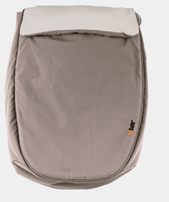 Preview: BeSafe Go Beyond Babyschale mit Wind & Weather Cover Dark Sand