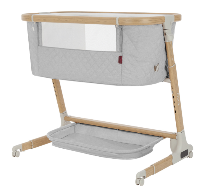 Carrello Prima elektrisches Beistellbett grau