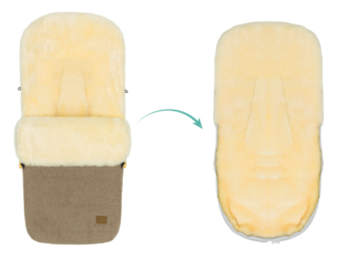Fillikid Bernina Wool Winterfußsack mit hochklappbarem Windschutz