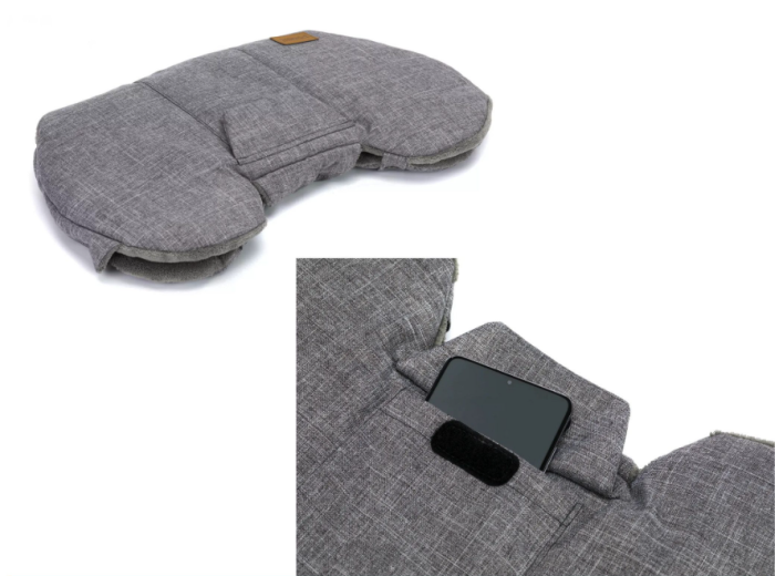Preview: Fillikid Kalix Grau Melange mit praktischer Utensilientasche