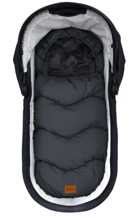 Winterfußsack für Babyschale Nuptse grau