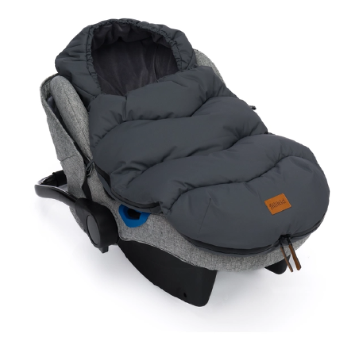 Winterfußsack für Babyschale Nuptse grau