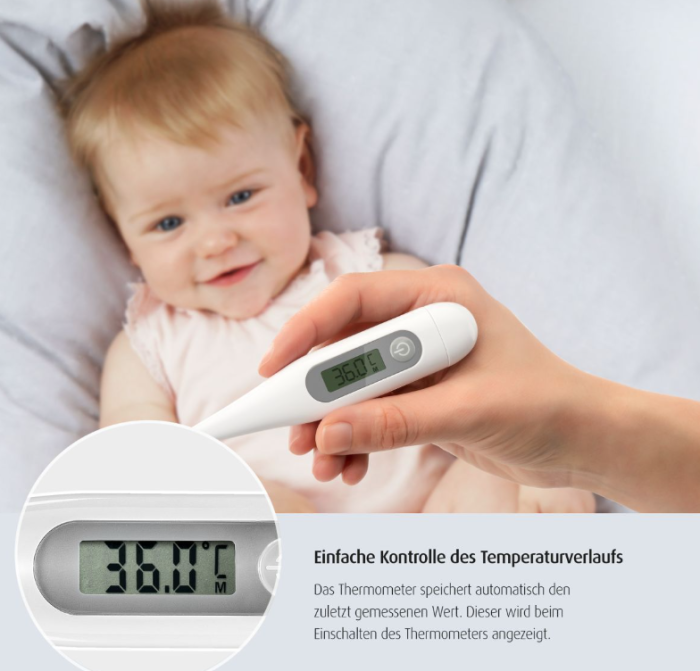 Digitales Fieberthermometer in Schutzhülle