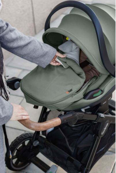 BeSafe Go Beyond Babyschale mit Wind & Weather Cover Meadow Green