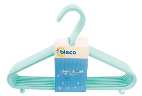 Kleiderbügel türkis 8er Pack