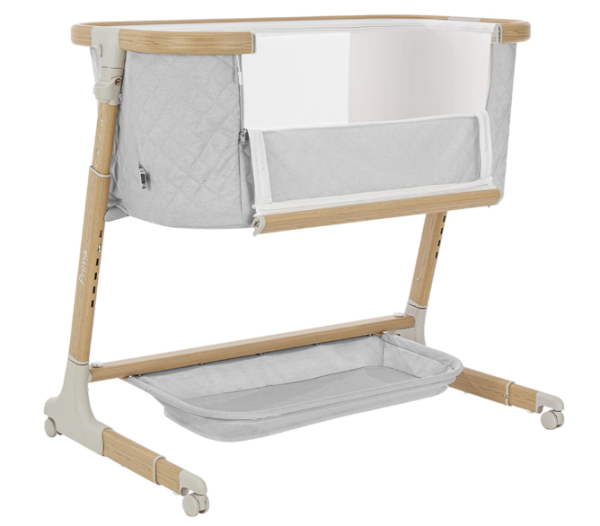 Carrello Prima elektrisches Beistellbett grau