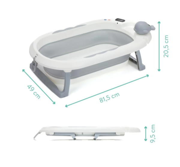 Fillikid Babybadewanne Beluga  flach zusammenfaltbar