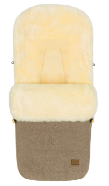 Fillikid Bernina Wool Lammfell-Fußsack Braun für Kinderwagen