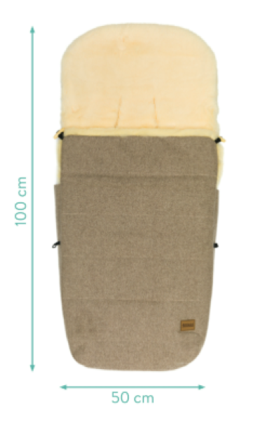 Fillikid Bernina Wool Fußsack mit 100 Prozent Merino-Lammfell