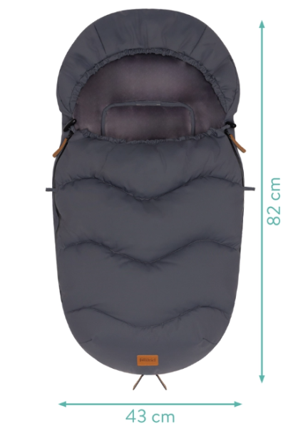 Winterfußsack für Babyschale Nuptse grau